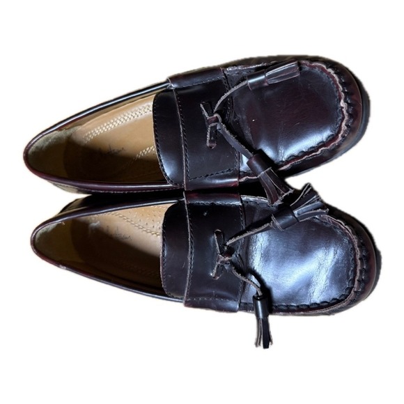 Cole Haan Young Men's Penny Loafer Style Shoes Deep Burgandy Brown Size 2 - Picture 1 of 7